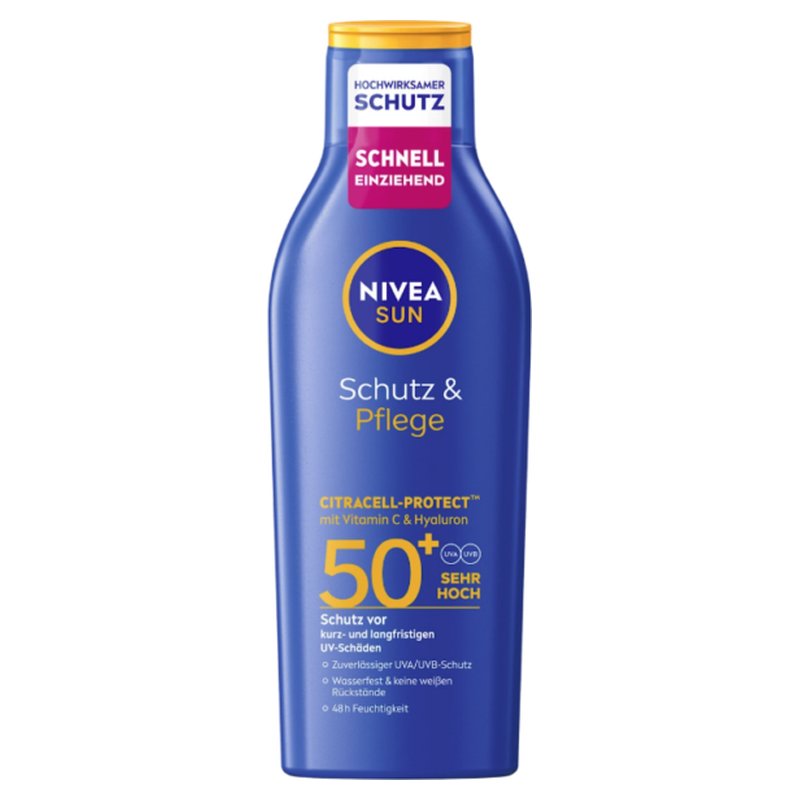 Nivea Sun Schutz & Pflege Sonnenmilch LSF 50+